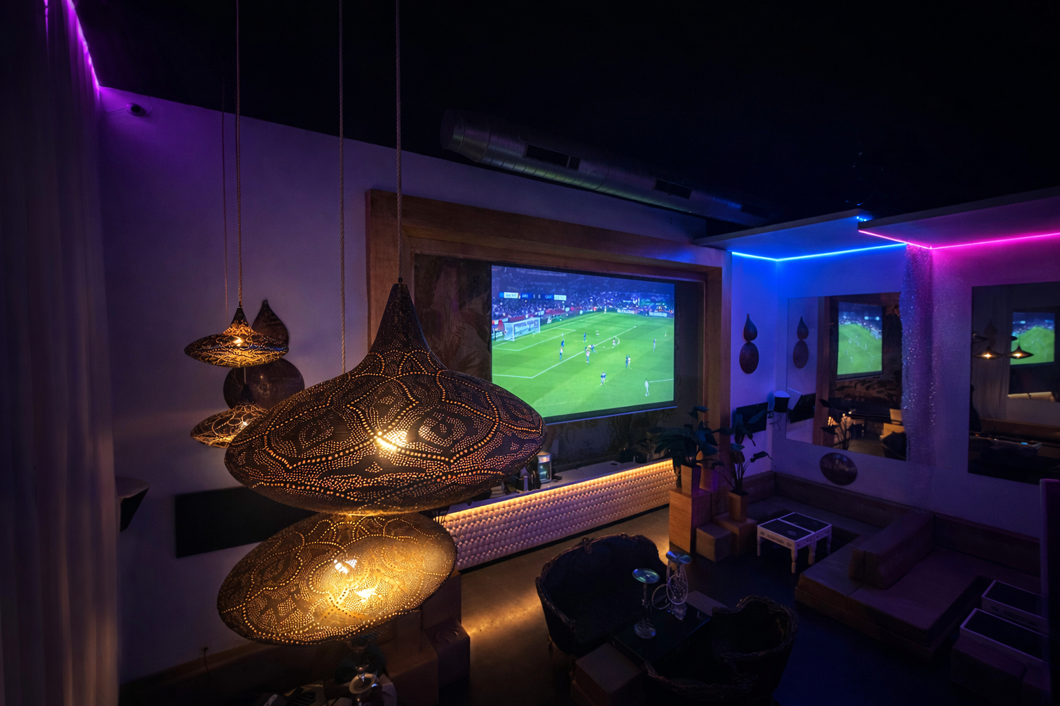Disfruta del fútbol en vivo con cachimba premium en Luxor Barcelona